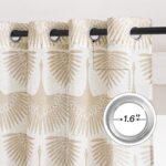 KGORGE Linen Sheer Curtains - Soft Window Curtains for Bedroom Geometry Floral P... - Image 3