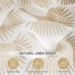 KGORGE Linen Sheer Curtains - Soft Window Curtains for Bedroom Geometry Floral P... - Image 4