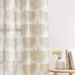 KGORGE Linen Sheer Curtains - Soft Window Curtains for Bedroom Geometry Floral P... - Image 5