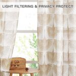 KGORGE Linen Sheer Curtains - Soft Window Curtains for Bedroom Geometry Floral P... - Image 6