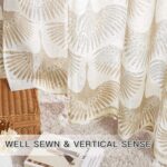 KGORGE Linen Sheer Curtains - Soft Window Curtains for Bedroom Geometry Floral P... - Image 7