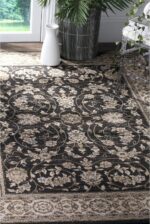 SAFAVIEH Lyndhurst Collection Area Rug - 9' x 12', Anthracite & Cream, Tradition... - Image 5