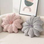 Flower Pillow Cushion Round Decorative Throw Pillow 15.7 Velvet Flower Shaped Pi... - Image 5