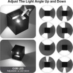 BIRTALO 20 Watt LED Up and Down Outdoor Wall Lights Adjustable 6500K Modern Wall... - Image 3