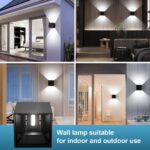 BIRTALO 20 Watt LED Up and Down Outdoor Wall Lights Adjustable 6500K Modern Wall... - Image 7