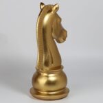Elegant Gold Resin Chess Piece Statue - Large Decorative King Queen Knight Chess... - Image 4