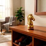 Elegant Gold Resin Chess Piece Statue - Large Decorative King Queen Knight Chess... - Image 6