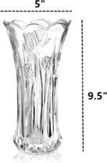 Dicunoy Set of 2 Glass Flower Vase, 9.5" Large Flower Vases for Centerpieces, Mo... - Image 3