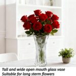 Dicunoy Set of 2 Glass Flower Vase, 9.5" Large Flower Vases for Centerpieces, Mo... - Image 5