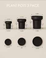 Bamworld Plant Pots Indoor with Drainage Holes- Set of 3 Pots for Plants(4.9/5.9... - Image 3