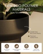 Bamworld Plant Pots Indoor with Drainage Holes- Set of 3 Pots for Plants(4.9/5.9... - Image 5