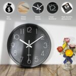 Plumeet 10'' Wall Clock, Bedroom Wall Clocks Battery Operated, Silent Quartz Sma... - Image 5