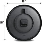 Plumeet 10'' Wall Clock, Bedroom Wall Clocks Battery Operated, Silent Quartz Sma... - Image 8