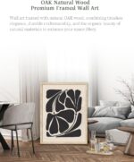 iHery Natural OAK Wood Abstract Plant Framed Wall Art, Large 16x20 in Beige Blac... - Image 6