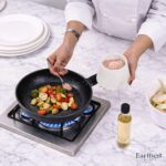 Marble Salt Cellar with Lid White 4 Inch Salt & Spice Jar with Spoon, 9.5 OZ Cap... - Image 3