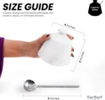 Marble Salt Cellar with Lid White 4 Inch Salt & Spice Jar with Spoon, 9.5 OZ Cap... - Image 4