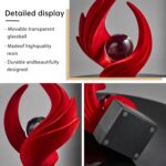 FJS Modern Red Statue Living Room Decor, Abstract Art Table Decor Accents, Resin... - Image 6
