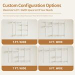 PROWORX 5-8 Ft Closet Organizer System, White Adjustable Custom Metal Wire Shelv... - Image 4