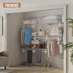 PROWORX 5-8 Ft Closet Organizer System, White Adjustable Custom Metal Wire Shelv... - Image 8