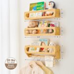 Nursery Shelves for Wall, Premium Bamboo Wood, Fully Assembled - Nursery Book Sh... - Image 5