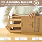 Nursery Shelves for Wall, Premium Bamboo Wood, Fully Assembled - Nursery Book Sh... - Image 6