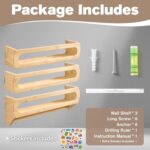 Nursery Shelves for Wall, Premium Bamboo Wood, Fully Assembled - Nursery Book Sh... - Image 7
