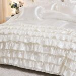 MOVE OVER White Ruffle Comforter Set Queen Size 8 Pieces Multi Layer Ruffle Bedd... - Image 4