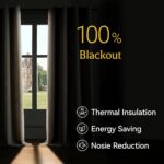 100% Blackout Curtains for Bedroom, Luxury Chenille Thermal Insulated Drapes for... - Image 6