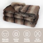 INCHGRASS Faux Mink Fur Blanket Luxury Fur Throw Blanket Sofa Fluffy Blanket Sup... - Image 7