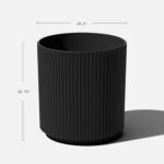 Veradek Mason Series Demi Planter - Large Round Planter for Indoor or Outdoor Pa... - Image 4