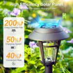 LETMY Solar Pathway Lights Outdoor, 10 Pack Solar Lights Outdoor Waterproof, Aut... - Image 3