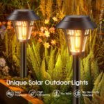 LETMY Solar Pathway Lights Outdoor, 10 Pack Solar Lights Outdoor Waterproof, Aut... - Image 4