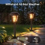 LETMY Solar Pathway Lights Outdoor, 10 Pack Solar Lights Outdoor Waterproof, Aut... - Image 7