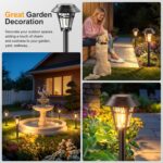 LETMY Solar Pathway Lights Outdoor, 10 Pack Solar Lights Outdoor Waterproof, Aut... - Image 8