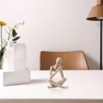 UTTCMK Bookshelf Decor Reading Statue - Abstract Art Thinker Sculpture Bookend f... - Image 6