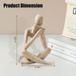 UTTCMK Bookshelf Decor Reading Statue - Abstract Art Thinker Sculpture Bookend f... - Image 8
