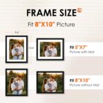 FIXSMITH 8x10 Picture Frame Set of 4, Photo Frame with HD Plexiglass, Display Pi... - Image 3