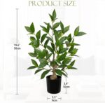 Briful Fake Plants 19.6'' Tall Artificial Plants Indoor Decor, Faux Bay Laurel P... - Image 3