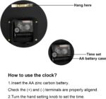 24 Inch Modern Metal Wall Clock Unique Design, Large Silent Battery Operated Non... - Image 6