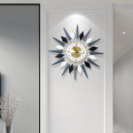 24 Inch Modern Metal Wall Clock Unique Design, Large Silent Battery Operated Non... - Image 7