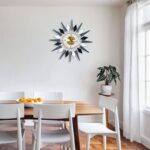 24 Inch Modern Metal Wall Clock Unique Design, Large Silent Battery Operated Non... - Image 10