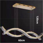 Modern Home Decoration Living Room Long Strip Luxury Crystal Chandelier Staircas... - Image 3