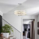 Crystal Chandelier for Dining Room,17.7'' LED Luxury Modern glass Mount Chandeli... - Image 3