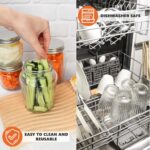 Glass Mason Jars with Lids - 16 oz Vintage Canning Jars, Pickling Jars for Jelly... - Image 5