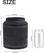 Ribbed Ceramic Vase, 7.32 Inch Dark Brown Farmhouse Vase for Pampas Grass, Rusti... - Image 3