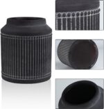 Ribbed Ceramic Vase, 7.32 Inch Dark Brown Farmhouse Vase for Pampas Grass, Rusti... - Image 4