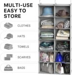 Simple Houseware 6 Shelf Double-Wide Hanging Closet Organizer, 12 Large Shelves ... - Image 5