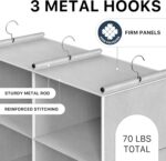 Simple Houseware 6 Shelf Double-Wide Hanging Closet Organizer, 12 Large Shelves ... - Image 6