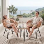 Tappio 3 Piece Outdoor Wicker Furniture Patio Bistro Set, Balcony Furniture Ratt... - Image 9