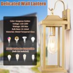 17 Inch Large Gold Outdoor Sconces Wall Lighting 2-Pack, Exterior Light Fixtures... - Image 8